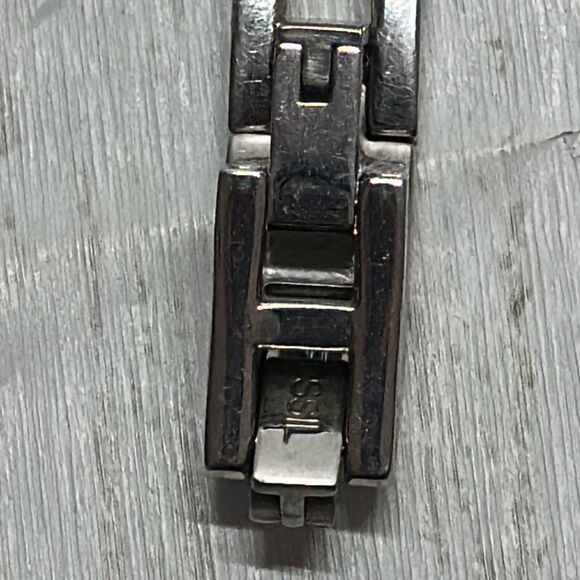 Fossil BIG TIC ES9744 American Flag LED Dial Silver Tone Watch SCRATCHES - Picture 2 of 16